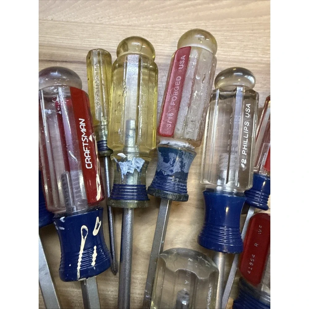 Lot of 13 Craftsman USA Screwdriver Flathead, Phillips,  & Flat Nut Drivers